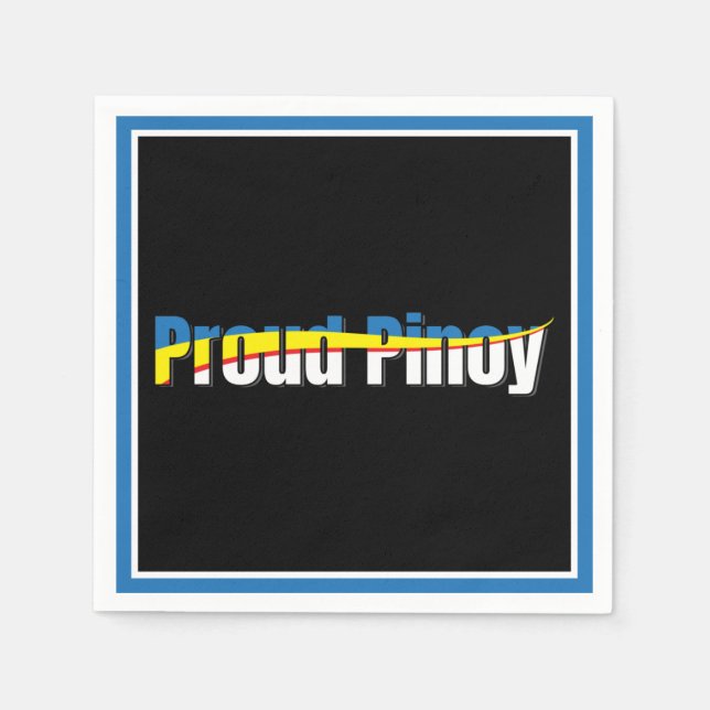 Serviette En Papier Prouesse Pinoy - Philippines Drapeau Tagalog (Devant)