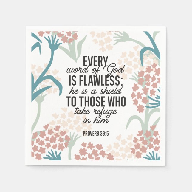 Serviette En Papier Proverbe 30:5 Verset biblique (Devant)