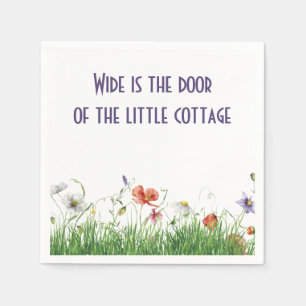 Serviette En Papier Proverbe Irlandais Avec Fleur sauvage