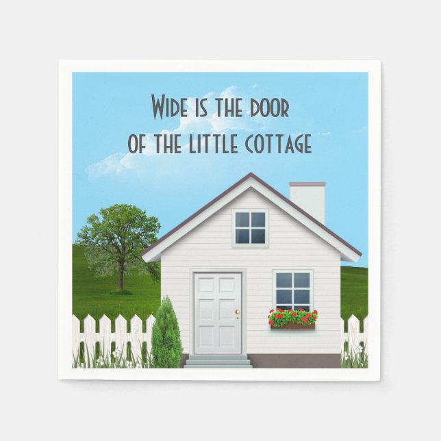 Serviette En Papier Proverbe Irlandais Petite Maisonnette (Devant)
