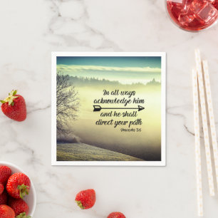 Serviette En Papier Proverbes 3:6 Il dirigera votre chemin Bible Verse