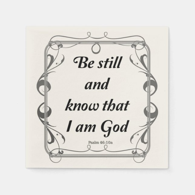 SERVIETTE EN PAPIER PSALM 46-10 (Devant)