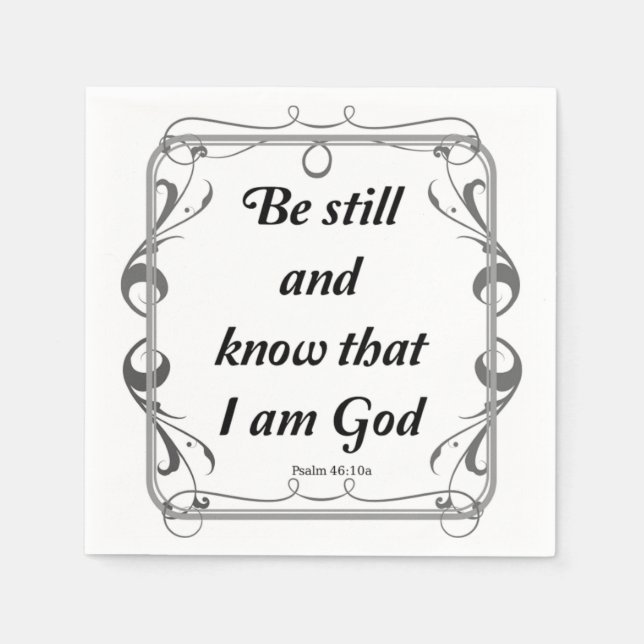 SERVIETTE EN PAPIER PSALM 46-10 (Devant)