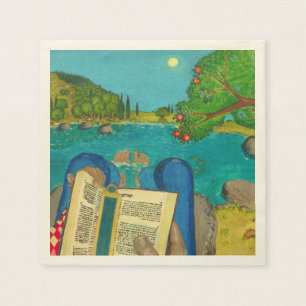 Serviette En Papier Psaume 1 dans les peintures chrétiennes juives de