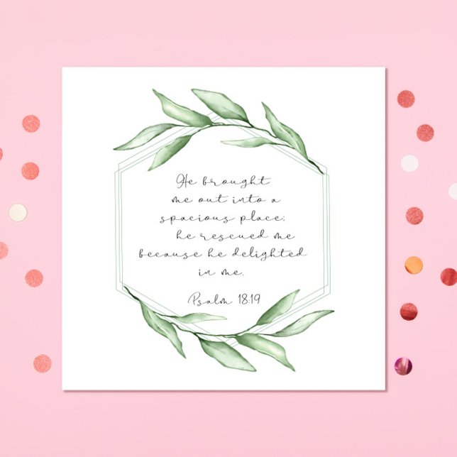 Serviette En Papier Psaume verset Bible Papier (Créateur téléchargé)