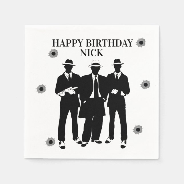 Serviette En Papier Puces et paniers (Devant)