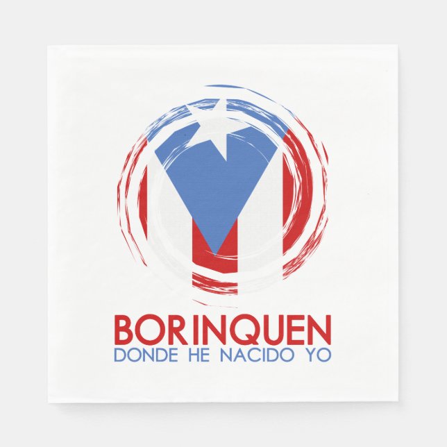 Serviette En Papier Puerto Rico Borinquen (Devant)