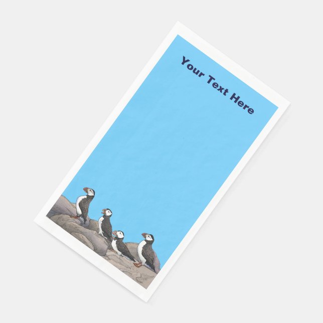 Serviette En Papier Puffins de l'Atlantique (Coin)