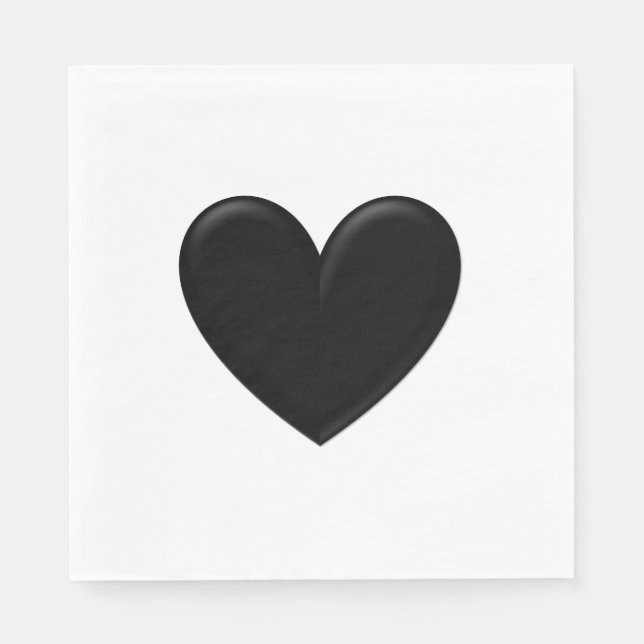 Serviette En Papier Puffy Heart (Devant)
