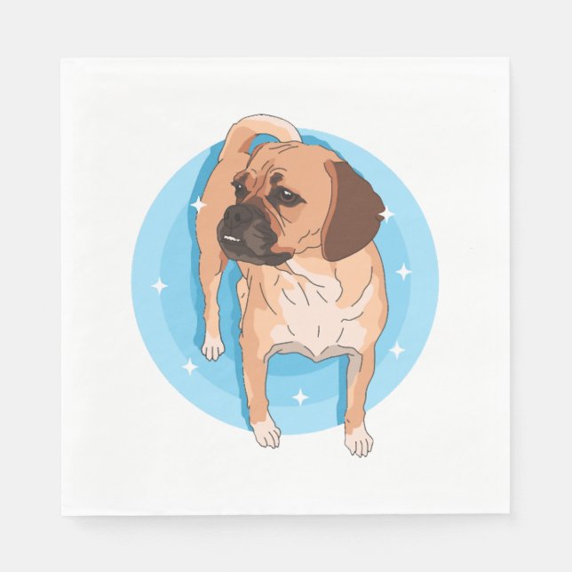 Serviette En Papier Puggle Propriétaire Puggers Lover (Devant)