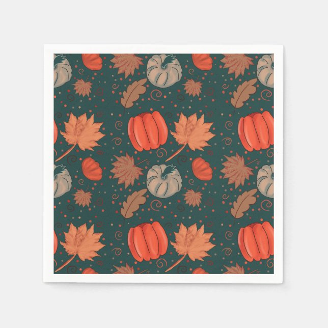 Serviette En Papier Pumpkin seamless design  (Devant)