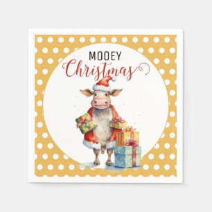 Serviette En Papier Pun de vache de Noël