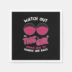 Serviette En Papier Puns Drôle Awesome Les Femmes Golfeuses Manipulent