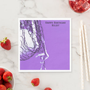 Serviette En Papier Purple Birthday Net & Volleyball