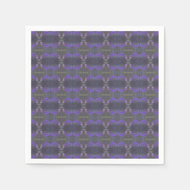 Serviette En Papier Purple Floral (Devant)
