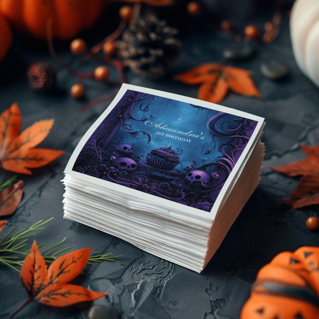 Serviette En Papier Purple gothique Éffrayant UN Anniversaire (Créateur téléchargé)
