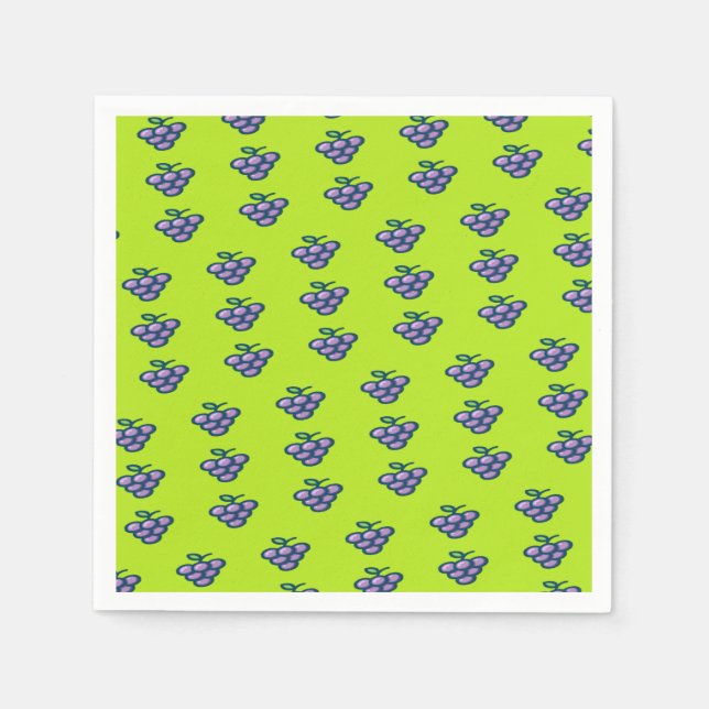 Serviette En Papier Purple grapes (Devant)