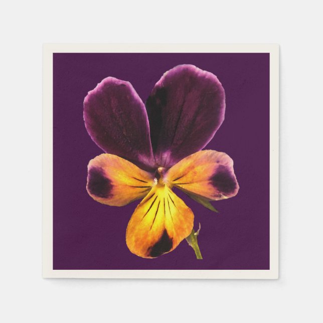 Serviette En Papier Purple Johnny Sauter vers le haut Fleurs Papier se (Devant)