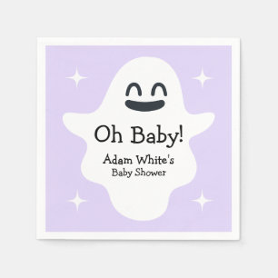 Serviette En Papier Purple Oh Baby Happy Ghost Halloween Baby shower