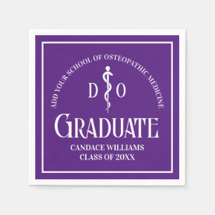 Serviette En Papier Purple Ostéopathie Médicale de l'école fête de gra
