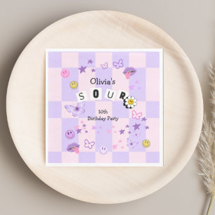 Serviette En Papier Purple Pop Music Entre Ado Invitation Anniversaire