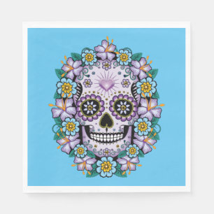 Serviette En Papier Purple Sugar Skull