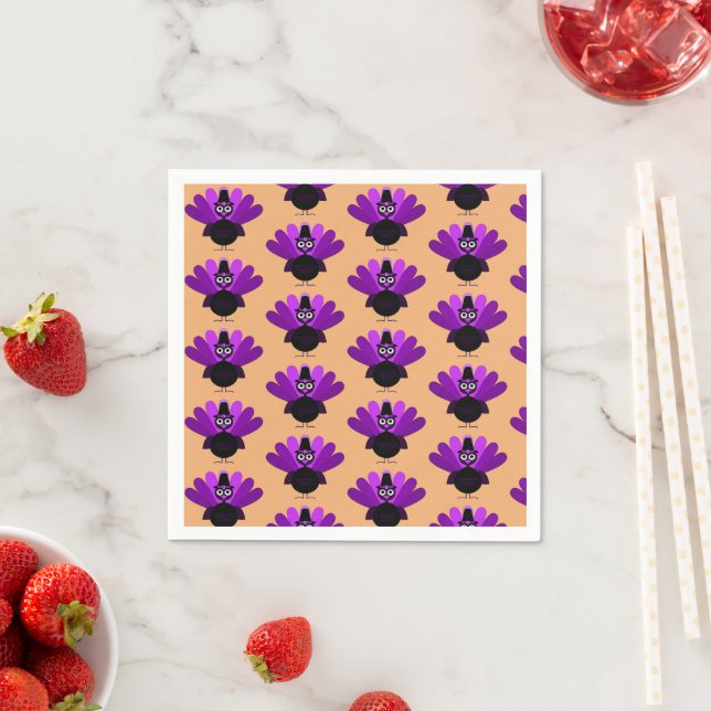 Serviette En Papier Purple Tom Turquie (En situation)