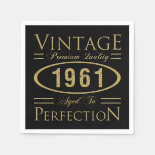 Serviette En Papier Qualité Premium 1961 60e anniversaire