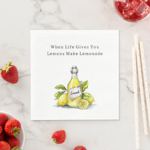 Serviette En Papier Quand la vie vous donne des citrons, faites de la 