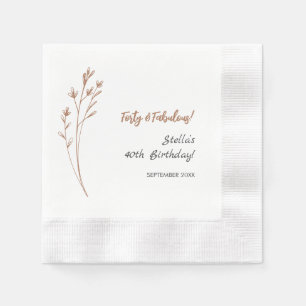Serviette En Papier Quarante & Fabuleux Élégante Fête d'anniversaire 4