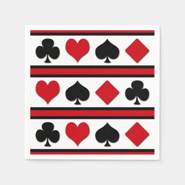 Serviette En Papier Quatre combinaisons de cartes (Devant)