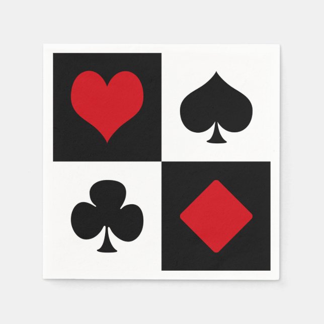 Serviette En Papier Quatre combinaisons de cartes (Devant)