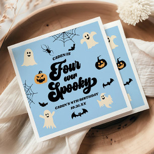 Serviette En Papier Quatre Ever Groovy Blue Halloween 4ème Anniversair