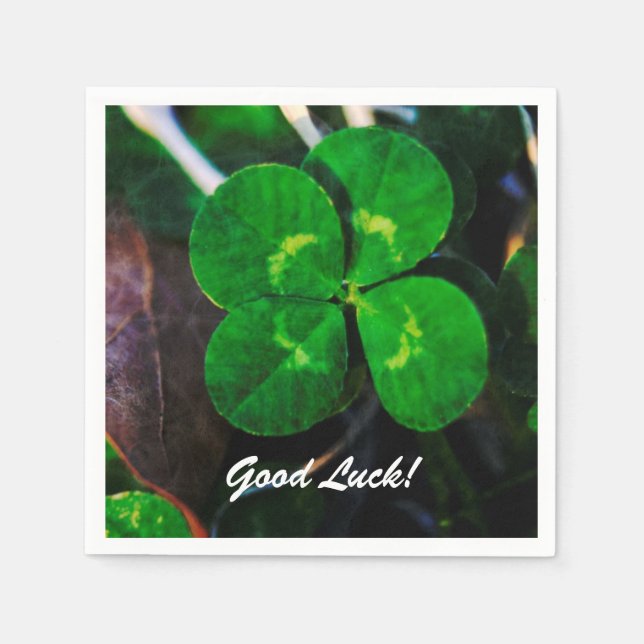Serviette En Papier Quatre Leaf Clover Lucky (Devant)