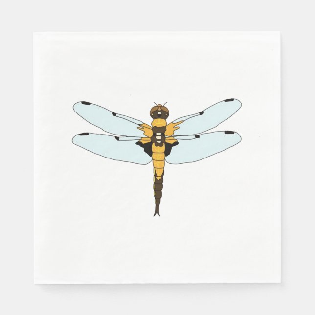 Serviette En Papier quatre libellules tachetées (Devant)