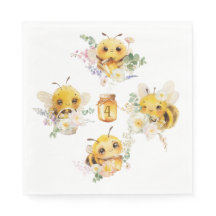 Quatre serviettes d'abeille