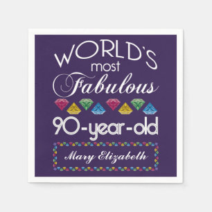 Serviette En Papier quatre-vingt-dixième Anniversaire la plupart des