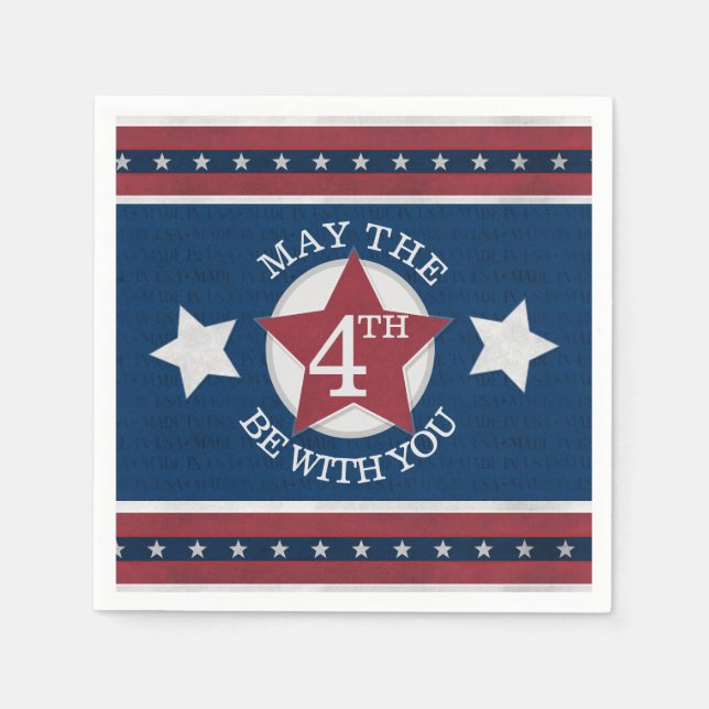 Serviette En Papier Que le 4 mai être avec vous Papier Napkin (Devant)