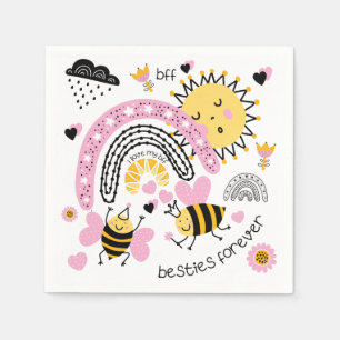 Serviette En Papier Queen Bees Best Friends Forever Cute