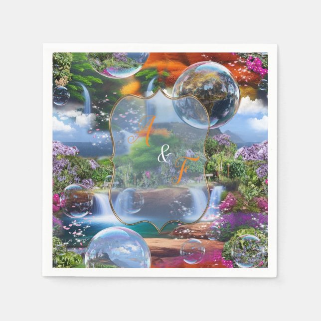 Serviette En Papier Quel monde merveilleux dans lequel je vis (Devant)