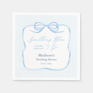 Serviette En Papier Quelque Chose de Bleu : Arc en ciel Bleu Élégant p