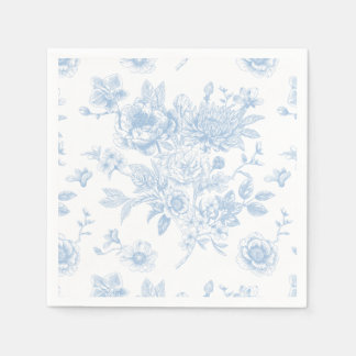 Serviette En Papier Quelque chose de bleu avant de faire Blue Floral T