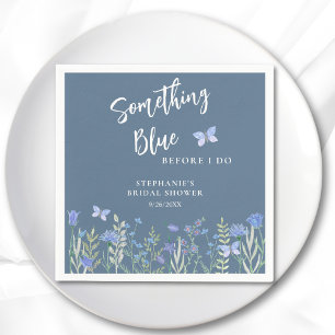 Serviette En Papier Quelque chose de bleu avant de faire Fête des mari
