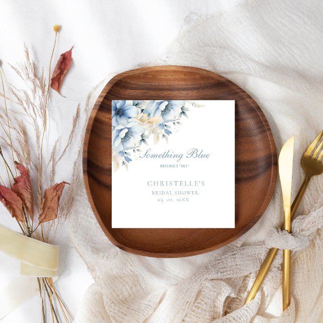 Serviette En Papier Quelque chose de bleu avant de faire la douche nup (Créateur téléchargé)