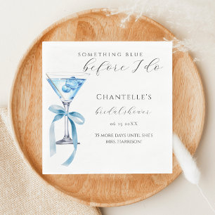 Serviette En Papier Quelque chose de bleu avant mon Martini Baby Showe