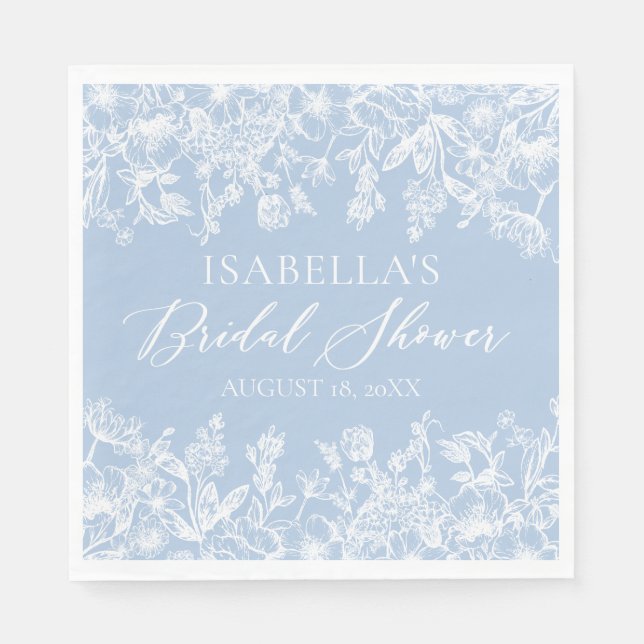 Serviette En Papier Quelque Chose de Bleu Avant que je fasse la Fête d (Devant)