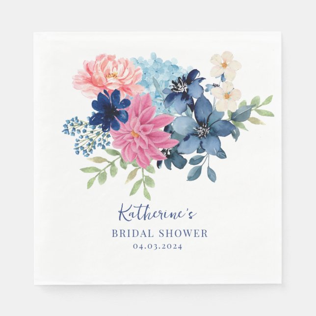 Serviette En Papier Quelque chose de bleu avant que je fasse la fête d (Devant)