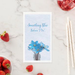 Serviette En Papier Quelque chose de bleu avant que je ne fasse Napkin