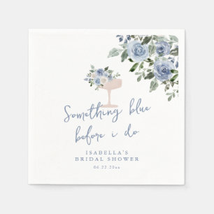 Serviette En Papier Quelque chose de bleu avant que je ne fasse servie