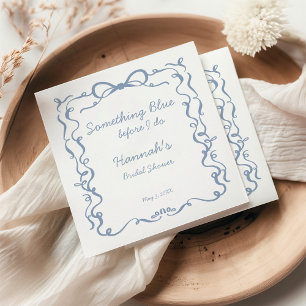 Serviette En Papier Quelque Chose de Bleu Avant Que Je Ne Me Marie Sho